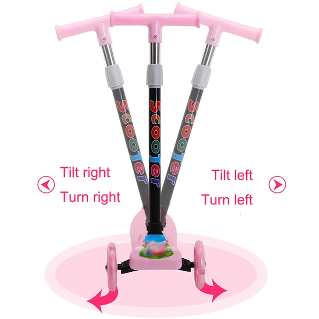 Kids Scooter Silent wheel Light up toys Wear resistant wheel Children's car toy 3 heights Portable Kids gift Sport toy Bicycle 3