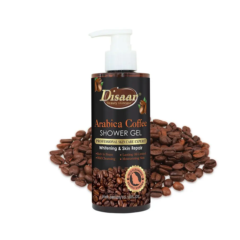Natural Coffee Shower Gel Anti Aging Wrinkle Deep Cleaning Hydrating Moisturizing Refresh Activate Firming Smooth Skin Care300ML