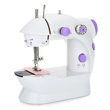 

Mini Sewing Machine Portable Handheld Clothes Fabrics Sewing Machine Electrec Sewing Machine Kit with Double Thread