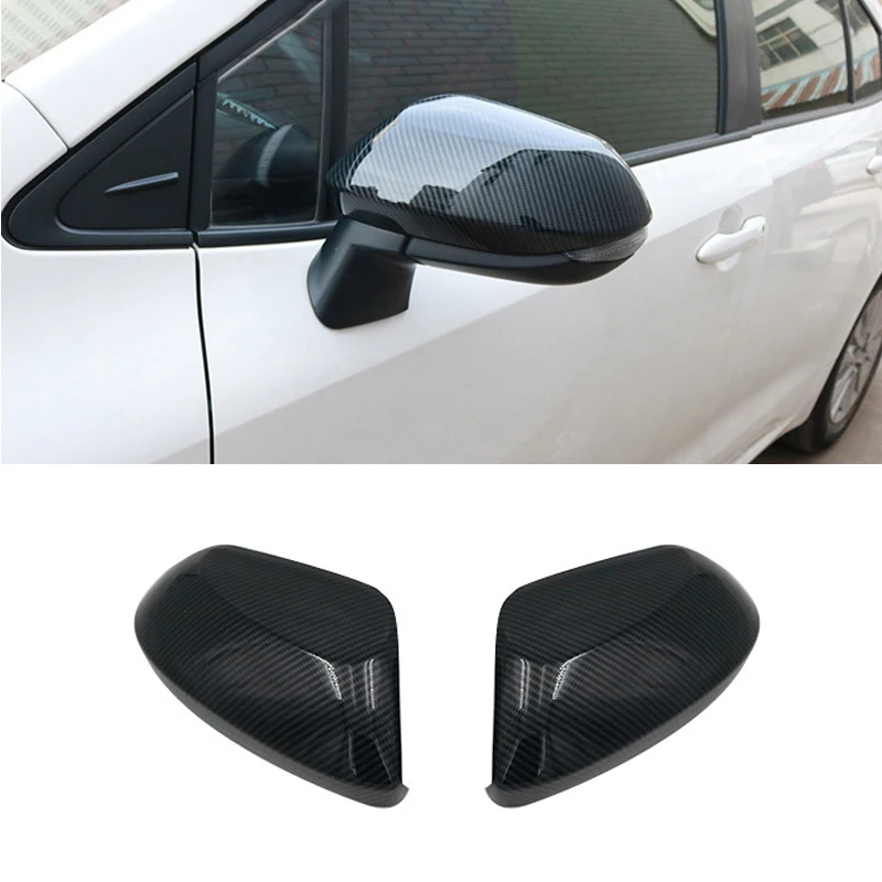 

1 Pair Carbon Fiber Car Rearview Mirror Cover Rear Mirror Decorative Cover for Toyota Corolla Ralink 2019-2021 Car Accessories