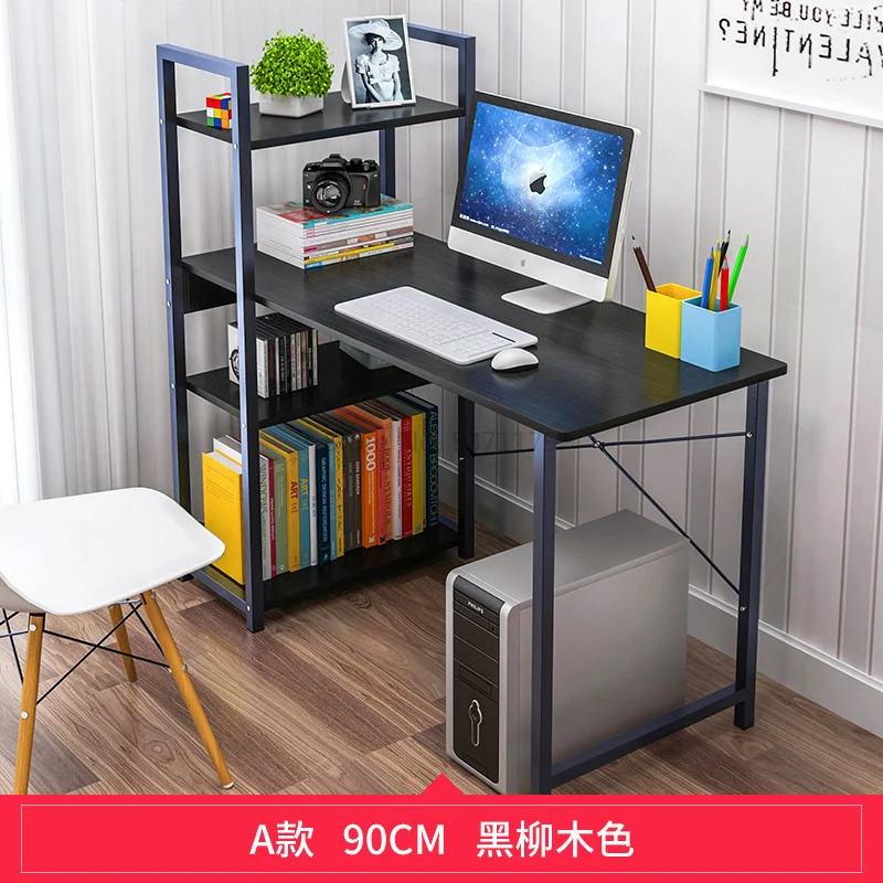 Компьютеризированная настольная современная мебель для спальни офисный стол книжная полка сочетание многофункционального компьютерного стекла