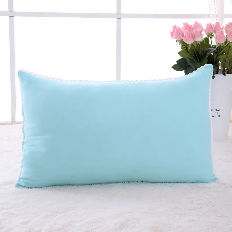 

1PC Orthopedic Brushed Cotton Washed Polyester Core Without Odorless Soft and Comfortable Simple Style Sleeping Pillow Core