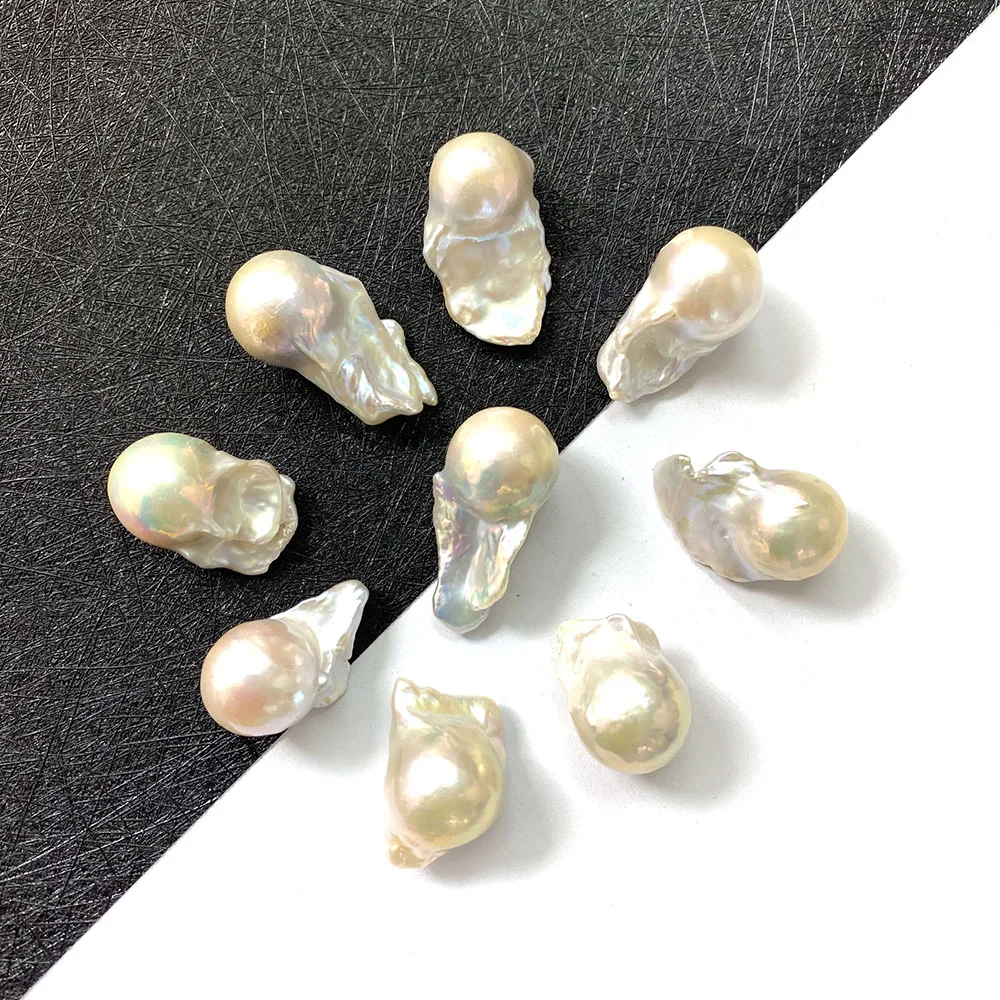 

High Quality Natural Freshwater Pearl Irregular Shape Non-porous Loose Beads DIY Jewelry Necklace Bracelet Size 14x16-14x30mm