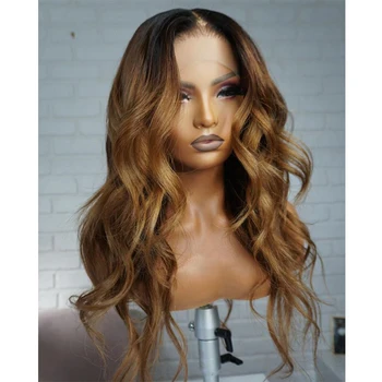 

Body Wave Brazilian Hair U Part Wig Long Ombre Blonde Swiss lace Wig 13x4/6 Lace Part Wig For Black Women With Baby Hair