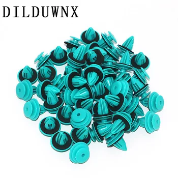 

DILDUWNX 100 pieces black plastic clip fasteners rivet retainer push hood fender door trim car bumper fasteners