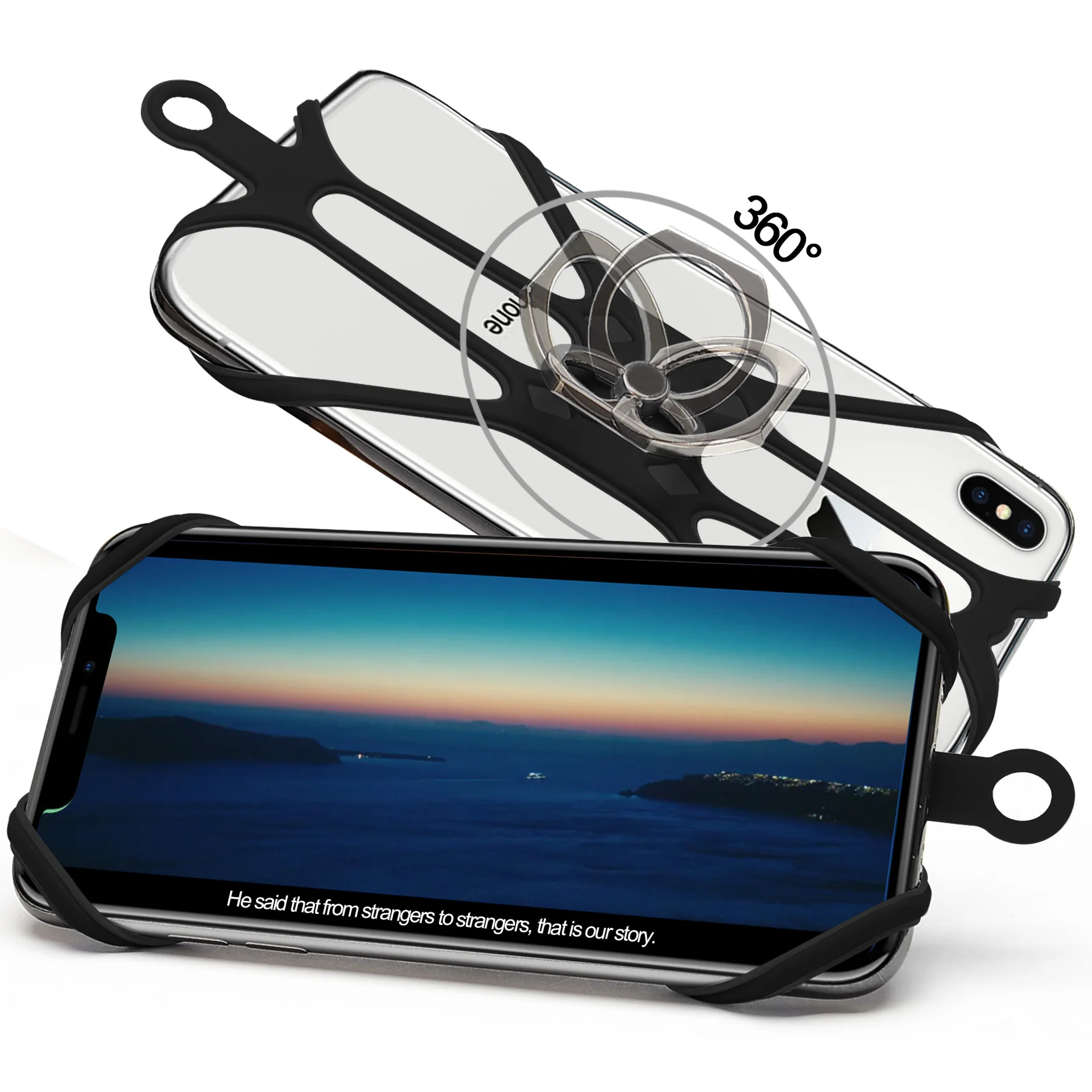 Чехол с ремешком для IPhone X XR XSMAX, Универсальный мягкий чехол из ТПУ с эластичной веревкой, спортивный ремешок на шею для samsung S10