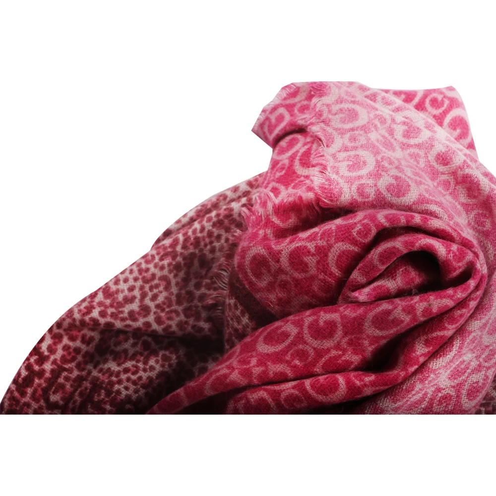 Женский вязаный шарф с буквенным принтом теплая кашемировая шаль роскошная