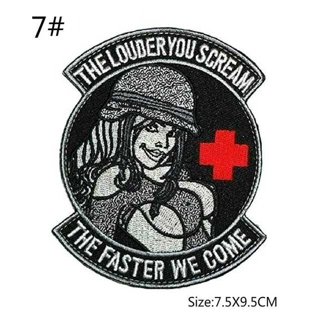 New Embroidered Badges HOOK & LOOP Patches Clothes Accessories Military Tactical Patch Appliques Armbands 7