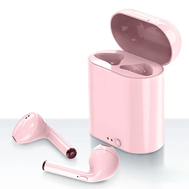 i7s mini Tws Wireless Headphones Bluetooth Earphones For iPhone Huawei Xiaomi Redmi Sports Earbuds Stereo In-Ear Music Headset Pink