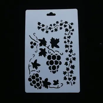 

Grape Vine Leaf Reusable Stencil Airbrush Painting Art Cake Spray Mold DIY Decor Crafts tableau decoration