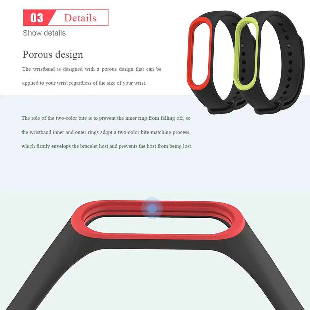 Ремешок спортивный для Xiaomi Mi Band 4 сменный силиконовый цветной браслет mi band
