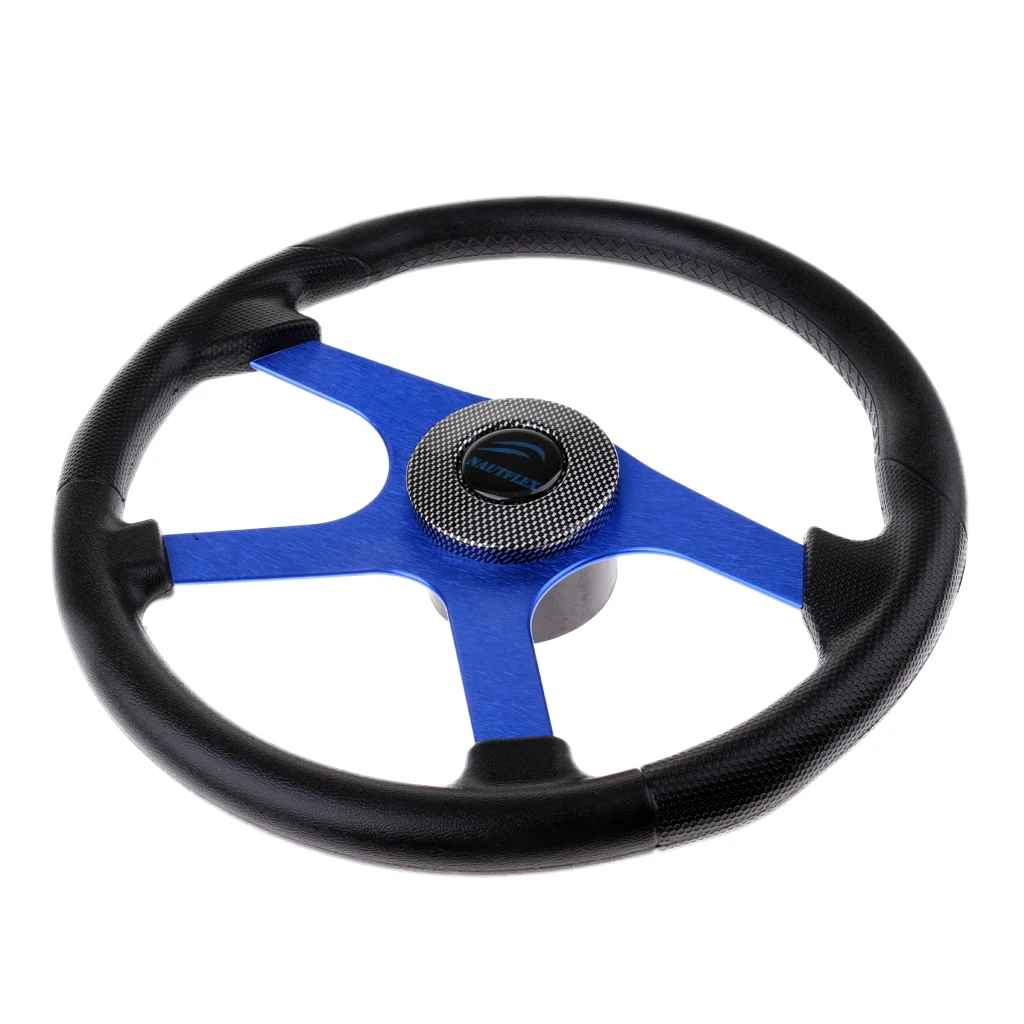 

Marine Yacht Pontoon Boat Steering Wheel, 4 Spoke Sports Wheel, Universal for Most Marine Boats