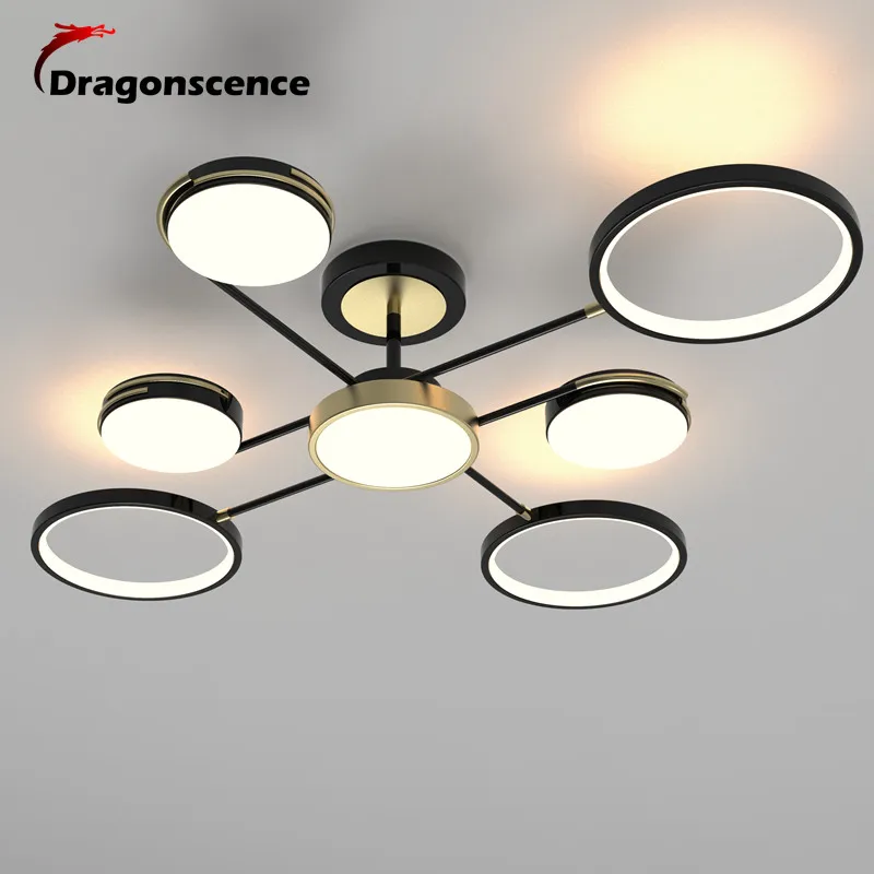 Современная Скандинавская черно Золотая люстра Dragonscence роскошные люстры