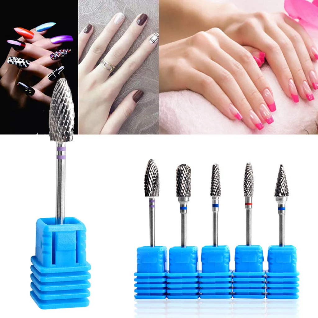

1PC Blue Nano Coated Carbide Nail Drill Bits Gel Remove Polishing Manicure Tool nails accessories nail drill bit педикюр #h