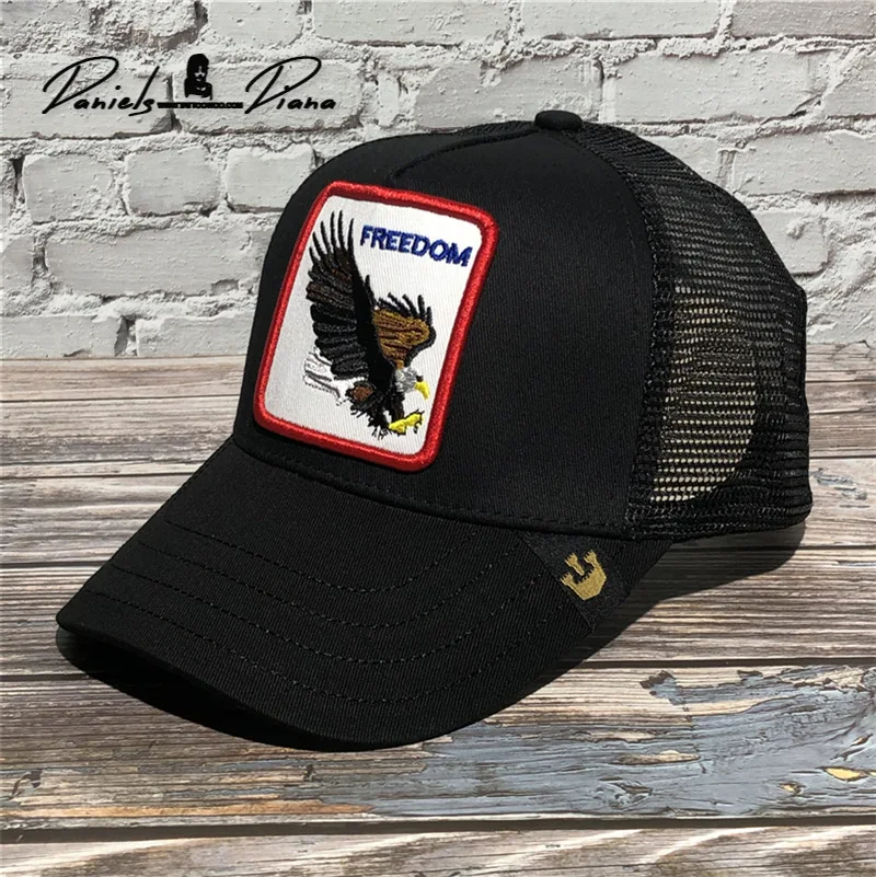 

New Summer Mesh Cap Anime Cartoon Snapback Animal Taz freedom Embroidered Drawing Baseball Cap For Women Men Truck Driver Hat