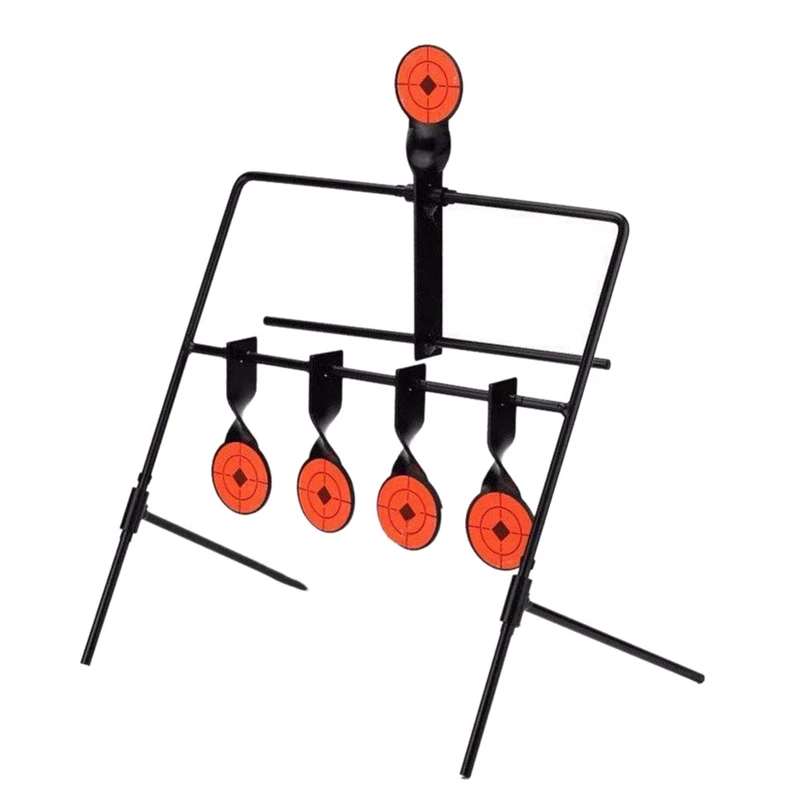 

ABUO-New Target 5 Targets Automatic Reset Rotating Outdoor Hunting Target Set Useful Target
