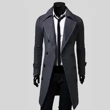 Мужское длинное пальто с отложным воротником, осенняя зимняя верхняя одежда, куртка-бомбер размера плюс M-3XL, Тренч, Мужская Уличная одежда, паровое пальто в стиле панк