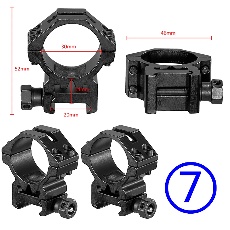 Hunting Riflescope Mount Rings 25.4MM/30MM Diameter Dual Picatinny Rail