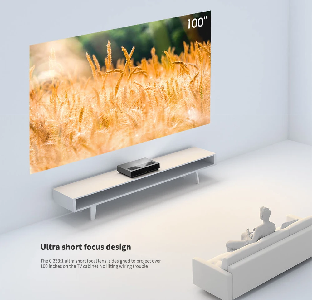 Новейший Xiaomi Fengmi Laser tv 4K кинотеатр домашний кинотеатр 1700 ANSI люмен 2 ГБ DDR3 ram 64 Гб EMMC rom BLE 4,0 поддержка HDR10 DTS