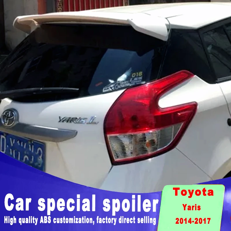 Спойлер для toyota Yaris спойлер из АБС пластика багажника губ крыла заднего окна 2014 2017