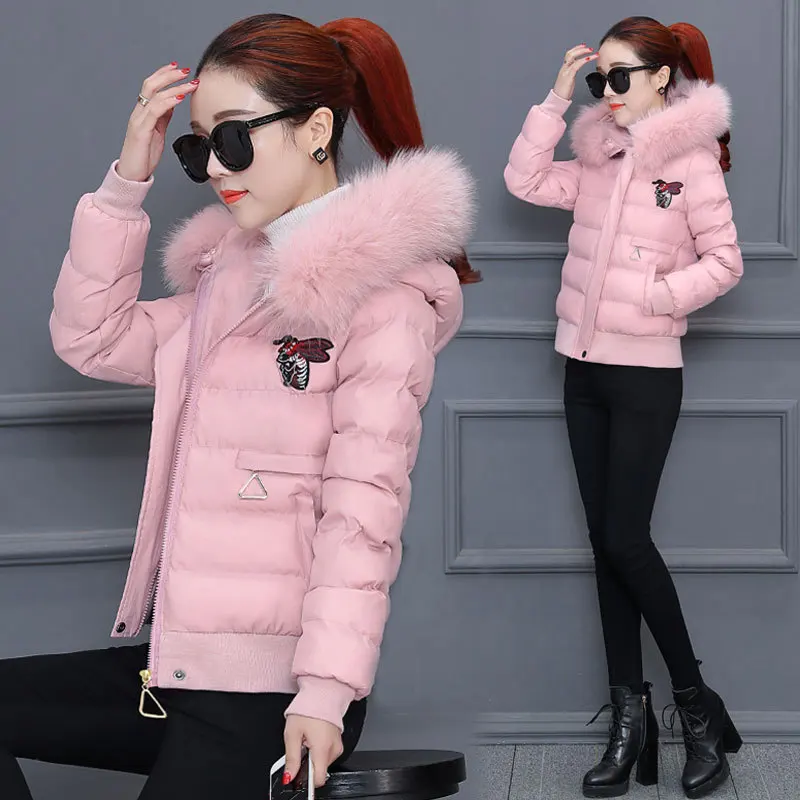 

Winter down Jacket Cotton-padded Clothes Women's Short 2018 Winter New Style Small Cotton-padded Jacket Fashion Winter Fashion E
