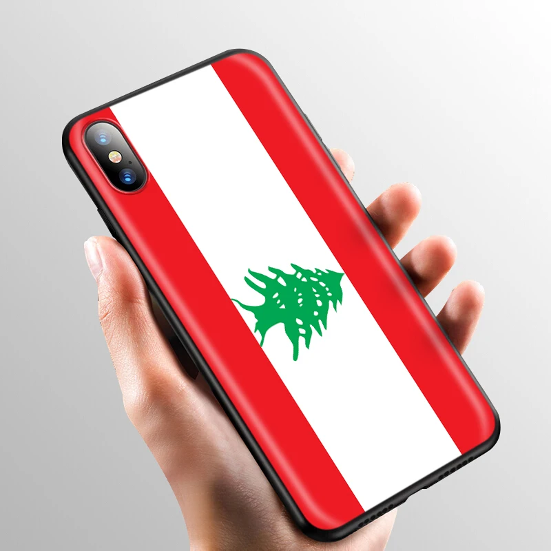 Силиконовый мягкий чехол YIMAOC с ливанским флагом для iPhone 12 Mini 11 Pro XS Max XR X 8 7 6 6S Plus 5 5S