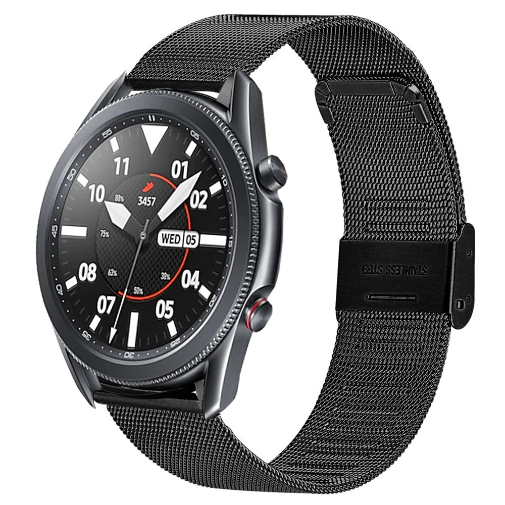 Ремешок для часов galaxy watch 3 45 мм 41 сетчатый ремешок samsung 46 2 активных ремешка huawei gt 2e
