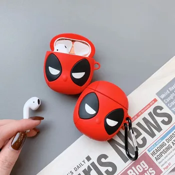 

3D Earphone Cases for AirPods 2 Case Cute Elf Ball Cartoon for Apple Air Pods Protect Cover for Earpods Earbuds Case Ring Strap