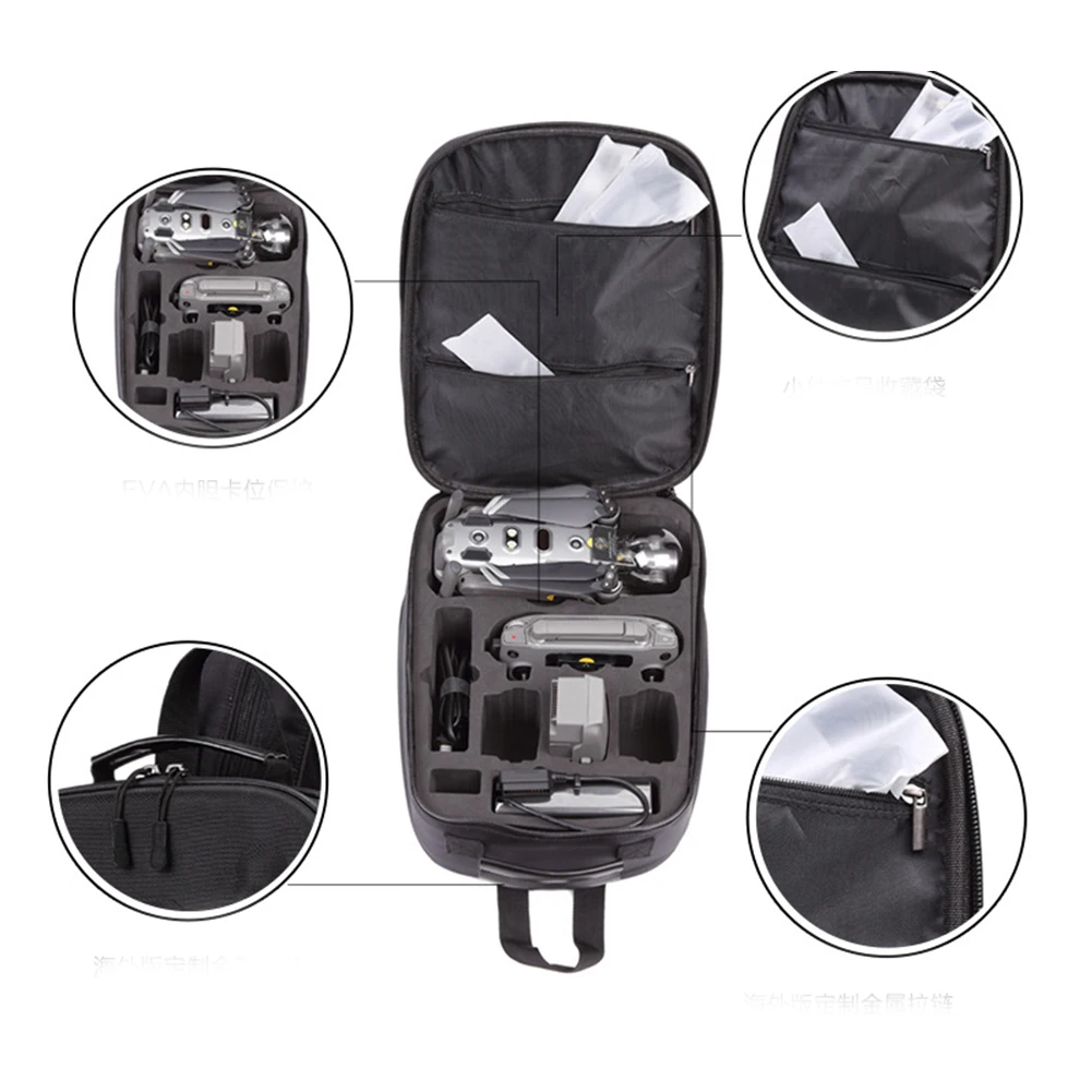

Durable Protective Backpack Casual Portable Shoulder Bag Travel Water Resistant Multifunctional Hard Shell For Mavic 2 Pro/Zoom