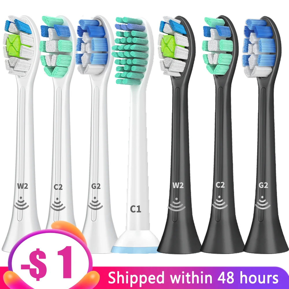 Brush Heads Replacement Compatible with Phillips Sonicare Electric Toothbrush DiamondClean, HealthyWhite, FlexCare HX6064 HX6730