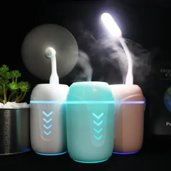

3-in-1 Mini Air Humidifier Creative USB Humidifier with Colorful LED Night Light Essential Oil Diffuser for Home Office