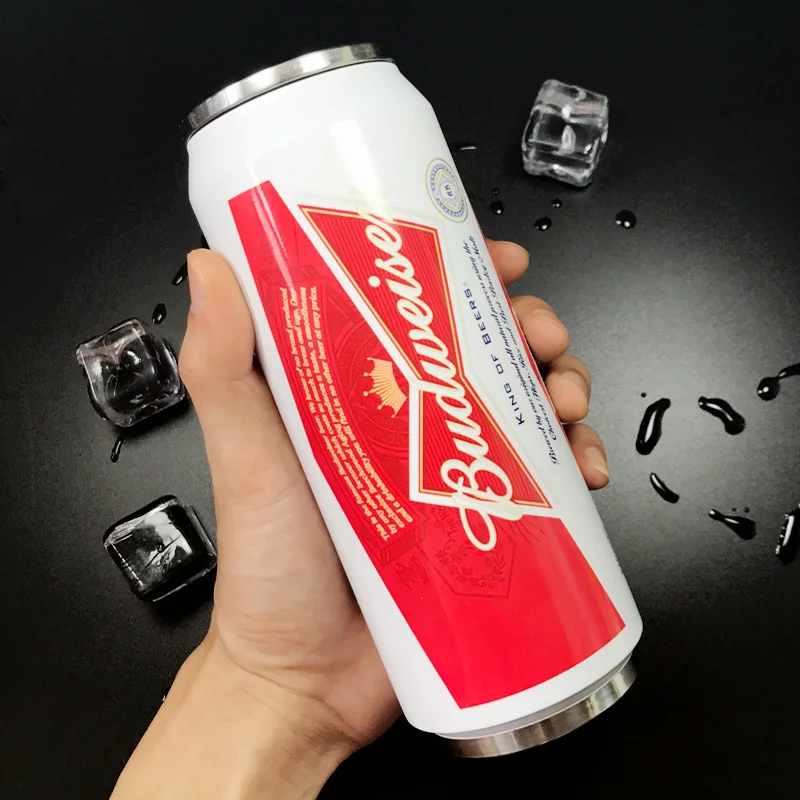 

Creative Coke Bottle Cans Flip Cup Insulated Stainless Steel Bottle Beer Water Bottle Students Men's Couples Glass