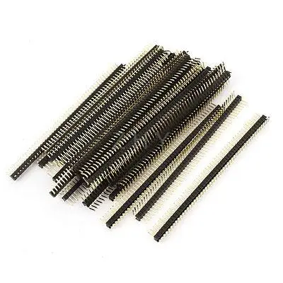 

30PCS 1.27mm Spacing 50P Right Angle Male Pin Header Connector Strip