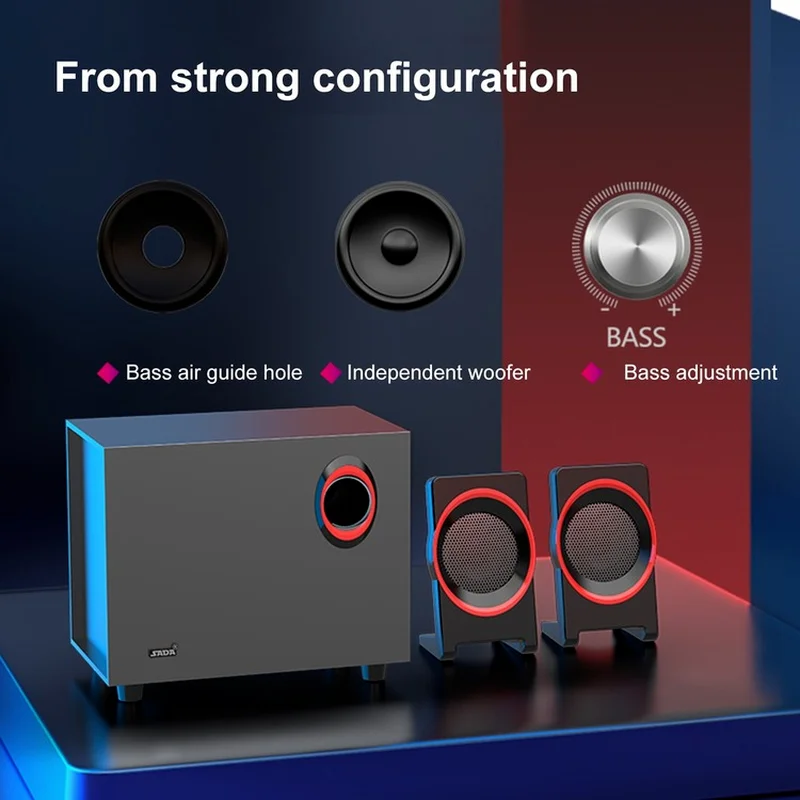 

Newest Desktop Computer Speaker USB Powered Super Bass Subwoofer 3.5mm Wired Dust-proof Soundbox Home Speakers