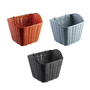 

Electric Car Folding Bicycle Basket Mountain Bike Basket Bicycle Front Plastic Basket With Cover General Big Basket For MTB Bike