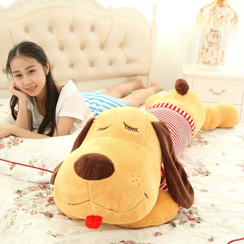 

Creative Doll Sweet Sleep Dog Plush Toy Doll Squinting Big Head pa gou Pillow