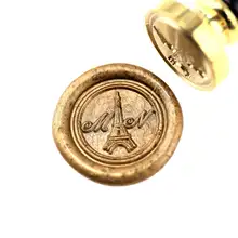 Эйфелева башня с инициалами воск печать/инициалы Пользовательские Свадебные печати/свадебные приглашения печать/на заказ Свадебная печать/монограмма st