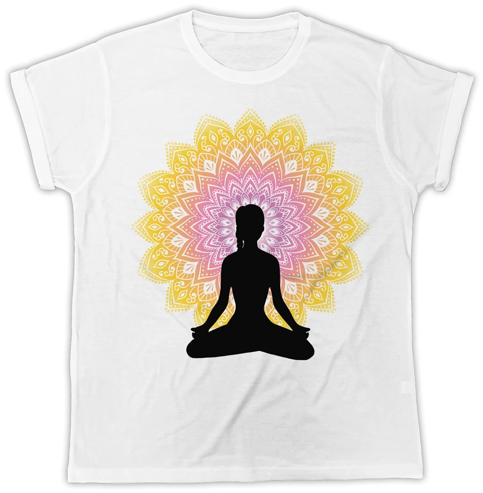 Aztec Yoga Buddha Chakra Meditation Designer Short Sleeve T Shirt Breathable Tops Tee | Мужская одежда