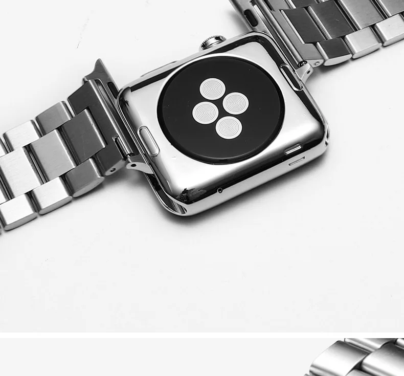 Нержавеющая сталь Ремешки для наручных часов для Apple Watch, версии новой модели черный, розовый Ремешки для наручных часов Apple Watch, версии 4, версия 1, 2, 3, ремешок 38/42 мм/40-44 мм серии