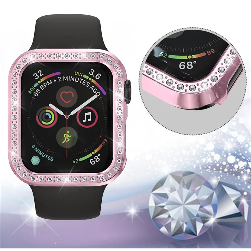 

hollow diamond case Anti-fall shell protective cover For apple watch Strap Watch 4 Iwatch 44mm 40mm