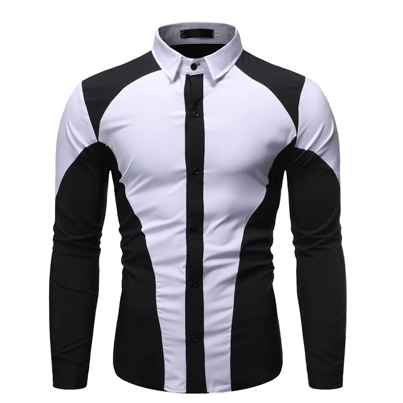 Top men shirt men men s shirts fashion casual shirts printed shirts men s lapel shirts 4