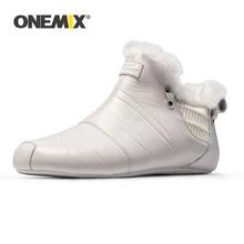 ONEMIX/прогулочная обувь; женская зимняя теплая Домашняя обувь; женские плюшевые тапочки из натуральной кожи; Хлопковые женские Трекинговые кроссовки Off White высокие кроссовки