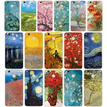 255DD Vincent van Gogh sunflower cherry Soft Silic