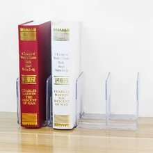 Acrylic Transparent Book Stand Student Magazine Storage Rack Books Stand Information Bookend Bookshelf Office Desktop Organizer dhl free 200pc korea stationery color cartoon bookshelf plastic bookend desk book organizer office shelves pink cheap supplies