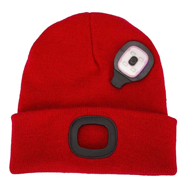 Led Beanie Hat Headlamp Cap Unisex Usb 