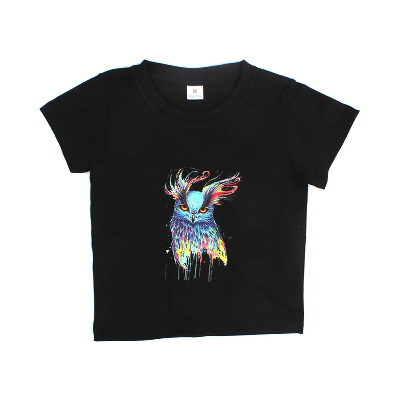 Boys Girls Cotton T-Shirt Lion King Cartoon Funny T shirt Children Short Sleeve Summer Tops Kids Owl Print Tee Clothes (3)
