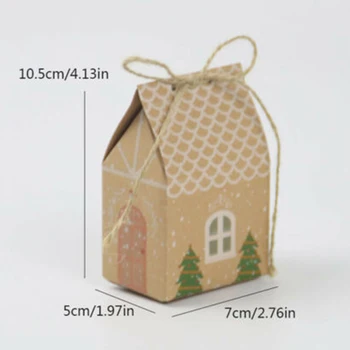 

Craft Kraft Paper With Ropes Paper box Decoration House Shape Christmas Tree