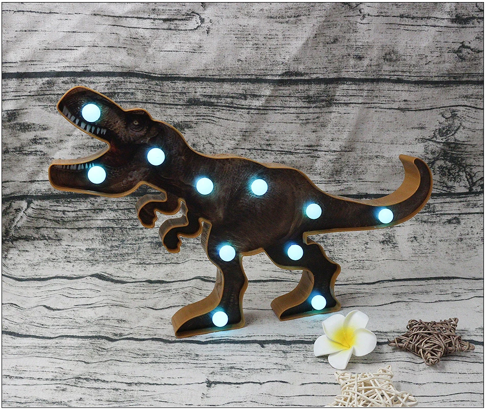Lanpulux пульт дистанционного управления 3D Динозавр ночник меняющий цвет дети ребенок мальчик светодиодный настольная лампа для животных