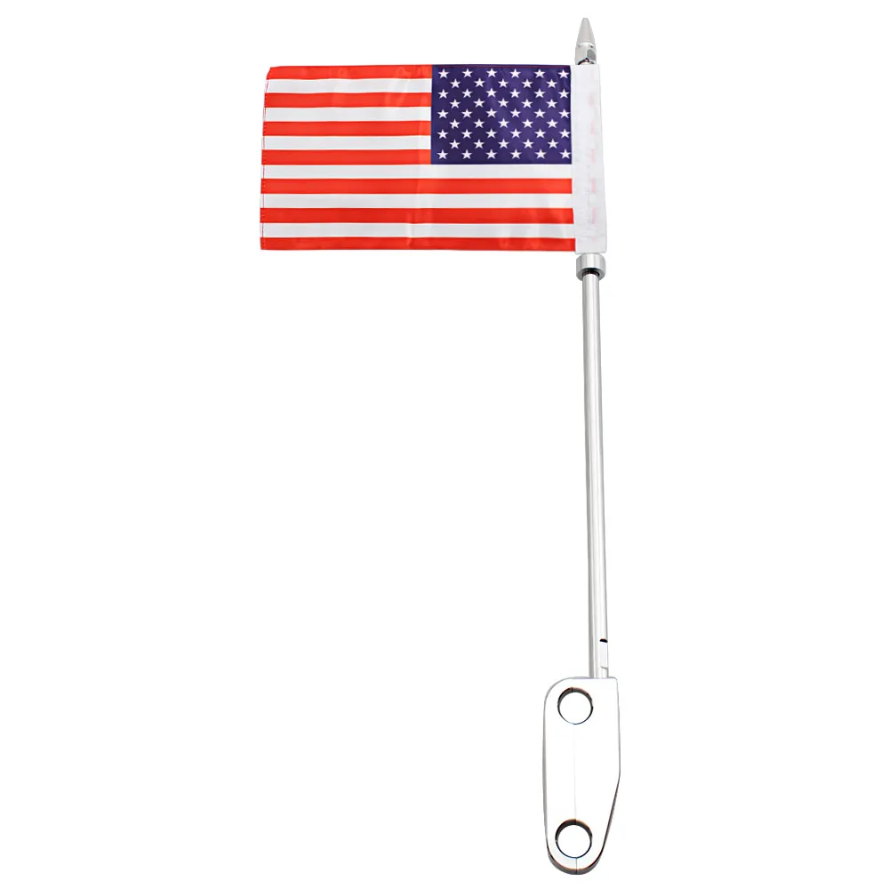 Motorcycle Luggage Rack Flag Chrome Pole For Harley FLHTC FLHTCU FLHT Road King Glide Decorative Parts | Автомобили и мотоциклы