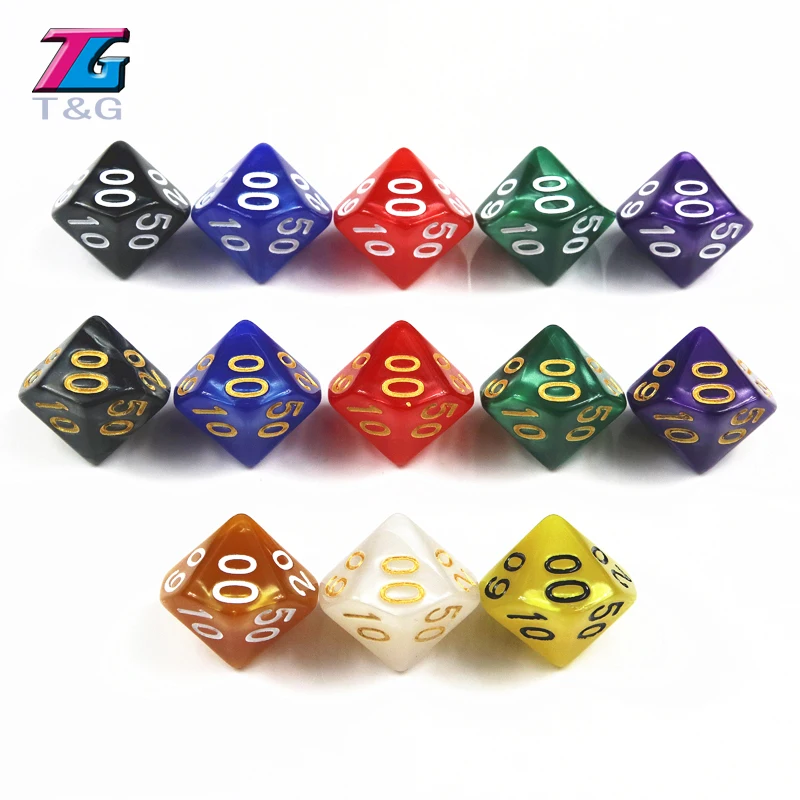 

D10(00-90) Dice for Rpg 10 Faces Rich Colors Desktop Game Dnd